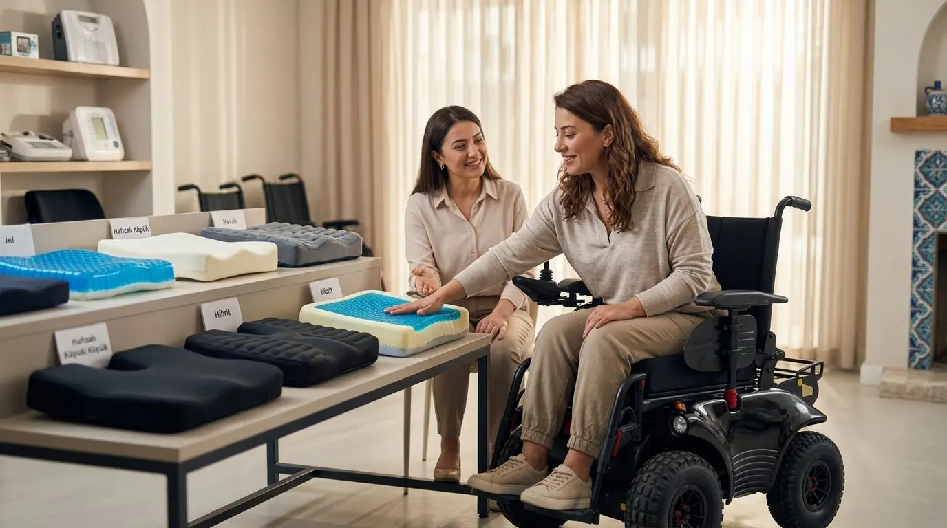 Meyra Optimus 2 için jel, visco, havalı ve hibrit tekerlekli sandalye minderleri karşılaştırması